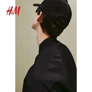 H&M2024秋季男士飞行员夹克1237094 黑色 165/84 XS