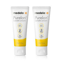 medela 美德乐 2支装 美德乐medela哺乳孕期防皲裂100%纯羊脂膏37g妈咪