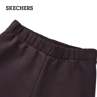 斯凯奇（Skechers）2024女款修身运动长裤针织面料P424W036 可可浆果色/04AV XL