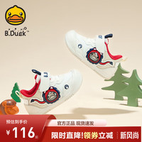 B.Duck小黄鸭童鞋宝宝学步鞋秋季男童机能运动鞋网面透气女童休闲鞋 米色 23码 适合脚长13.7-14.2cm