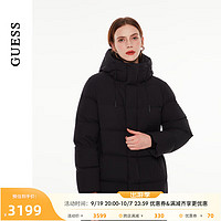 GUESS24年秋季女士时尚百搭立领长款连帽羽绒服-W4PL4HW55R0 JBLK-石墨黑 L （140-160）