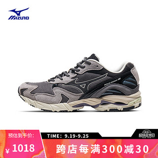 美津浓（MIZUNO）【WAVE RIDER 10】24跑鞋男女秋冬保暖厚底缓震轻量休闲运动 03/灰色/黑色/褐色 39