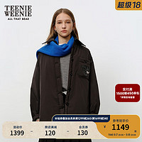 Teenie Weenie环保索罗娜小熊2024年宽松衬衫外套轻薄羽绒服女 黑色 160/S