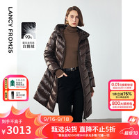 朗姿霍尔多巴吉白鹅绒连帽设计感小众外套女2024年冬季新款羽绒服