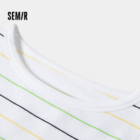 森马 Semir（emir）背心女内衣一体式带胸垫条纹内搭短款宽肩上衣修身显瘦可外穿