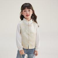 【国风新中式】秋装女童唐装马甲儿童背心坎肩叠穿童装中秋礼服