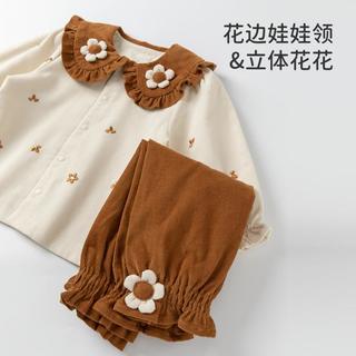春秋女童套装甜美可爱宝宝开衫上衣裤子两件套外出婴儿长袖衣服