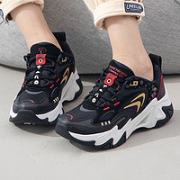 SKECHERS 斯凯奇 女鞋新款机甲鞋厚底缓震运动鞋复古休闲鞋800022-BWGD ZP