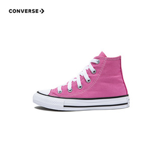 CONVERSE 匡威 儿童鞋女童高帮帆布鞋秋季全明星软底休闲鞋潮牌板鞋