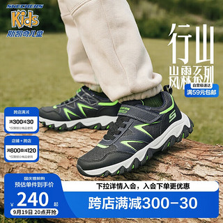 SKECHERS 斯凯奇 新款儿童户外鞋春秋时尚魔术贴休闲鞋男大童跑步鞋406390L