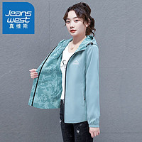 百亿补贴：JEANSWEST 真维斯 双面穿外套女2024年春秋新款时尚休闲显瘦短款夹克上衣女