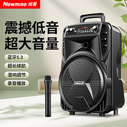 Newmine 纽曼 N509广场舞音响大功率扩音器户外大音量移动便携式家用手提蓝牙音箱演出k歌地摊摆摊喇叭带麦克风