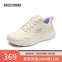 斯凯奇（Skechers）2024夏季女款运动鞋轻量舒适150028 自然色/多彩色 35.5