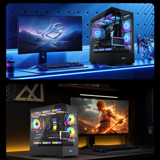 IPASON 攀升 战神RS 十二代酷睿版 游戏台式机 黑色（酷睿i7-12700KF、RTX 4060 8G、16GB、1TB SSD）