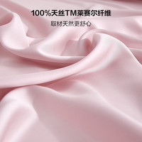 太湖雪枕套一对装A类100%兰精天丝面料莱赛尔抗菌床单隔脏被单 初荷粉枕套*2【48x74cm】 A类抗菌100%天丝面料