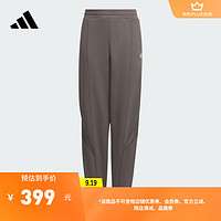 adidas宽松束脚运动裤男大童儿童秋季阿迪达斯轻运动 炭灰 164CM