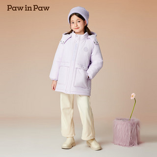 PawinPaw卡通小熊童装2024年秋冬男女童三穿羽绒服防风保暖 Purple紫色/75 120cm