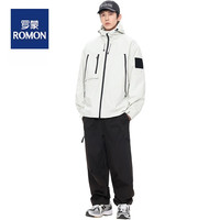 罗蒙(ROMON)【三防冲锋衣】冲锋衣外套男春秋季户外旅行登山外套 象牙白 XL