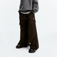 little MO&Co.REEBOK联名系列 little moco童装24秋装男女童工装风直筒长裤 布朗尼色 110/53