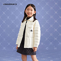 匡威（Converse）童装儿童轻保暖羽绒服男女童加厚外套 羽白色 110/52