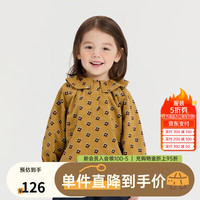 papa爬爬秋季新品女宝宝衬衫儿童灯芯绒保暖上衣外出可爱洋气