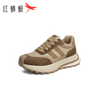 红蜻蜓 RED DRAGONFLY时尚休闲鞋2024秋季新款女鞋阿甘鞋厚底系带运动跑步鞋WTB34071