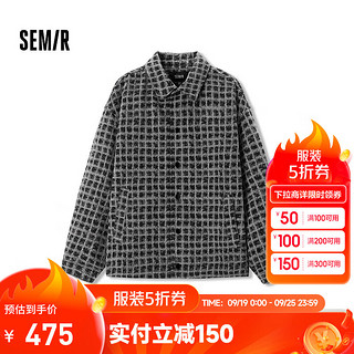 森马（Semir）夹克男2024冬季牛仔外套肌理雪尼尔教练服潮酷 牛仔灰28101 185/100A/XXL