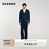 SANDRO2024秋季新款男装法式竖排纽扣针织开衫SHPTR00584 D340/