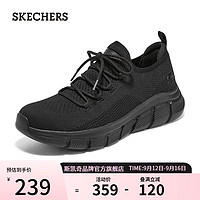 斯凯奇（Skechers）Skechers减震厚底懒人鞋118100 全黑色/BBK 43 