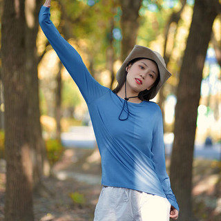 灰壳100%美利奴羊毛180gsm女士长袖T恤户外速干透气贴身上衣女可机洗 艳兰180gsm L