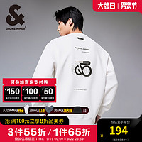 杰克琼斯 杰克·琼斯（JACK&JONES;）24秋季新款宽松舒适罗纹字母图案休闲圆领卫衣男装