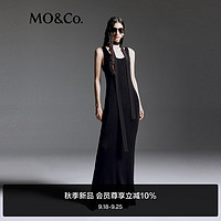 MO&Co.NOIR系列2024秋人鱼姬闪葱连衣裙(附衬裙)MBD3DRS050 黑色 S/160