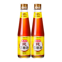 88VIP：香满园 调味纯芝麻油400ml*2瓶凉拌菜烹饪火锅调料