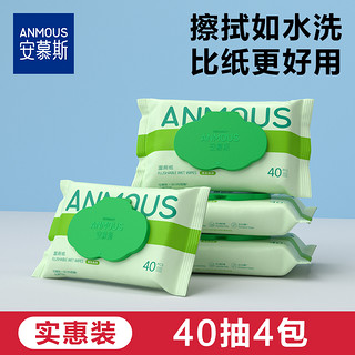 Anmous 安慕斯 湿厕纸 80片 清氧森林