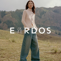 ERDOS【刘雯联名系列】LIUWEN×ERDOS 复古蓝水洗牛仔阔腿裤
