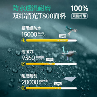 骆驼 CAMEL蛟龙冲锋衣男女士户外防雨运动潮流休闲夹克春秋季M34CAFO730 深榄绿/落叶黄 男女同款 XL