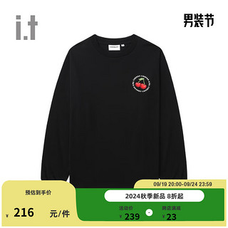 :CHOCOOLATEit 女装2024秋季T恤L1891XFN BKX/黑色 XS