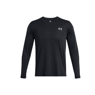 安德玛 UNDERARMOUR）秋冬Launch男子跑步运动长袖T恤1382584 黑色001 L