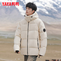 YAYA 鸭鸭羽绒服 鸭鸭（YAYA）2024冬季新款连帽时尚 短款 羽绒服男  （多款可选）