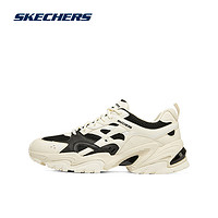 SKECHERS 斯凯奇 机甲鞋秋季情侣时尚运动鞋复古潮流老爹男鞋子 237234 自然色/黑色/NTBK 41.5