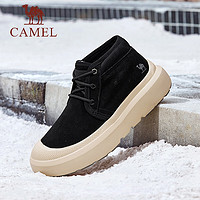 骆驼（CAMEL）【踏雪】防寒雪地靴2024冬季加绒保暖牛皮轻便舒适棉鞋男 G14W607682 黑色 43