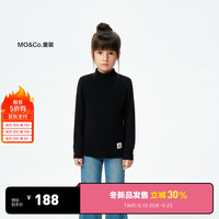 little MO&Co.蓄热 little moco童装24冬装新款男女童简约半高领内搭修身t恤