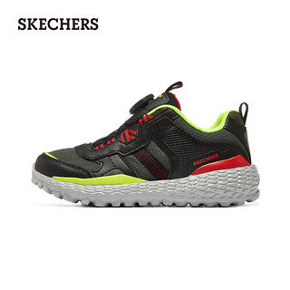 斯凯奇（Skechers）休闲运动鞋个性潮流舒适百搭鞋子402241L 黑色/红色/BKRD 28.5码