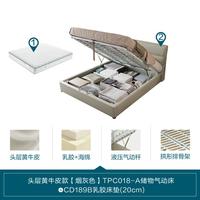【霸榜爆品】轻奢真皮床软包主卧现代简约双人床卧室家具TPC018
