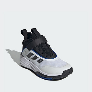 adidas OWNTHEGAME 3.0团队款实战篮球鞋男小童儿童阿迪达斯 白/黑色 30.5码