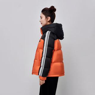 雅鹿短款羽绒服女2024冬季新款时尚拼色连帽保暖面包服加厚亲子外套