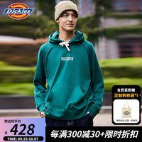 dickies后背印花休闲连帽毛圈美式卫衣宽松 男女情侣简约百搭 DK0A87FE