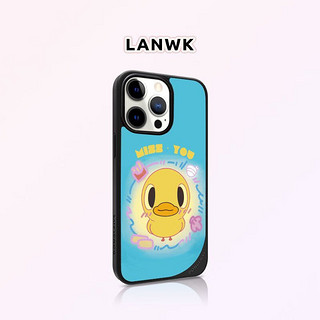 LANWK 朗唯科 新款iPhone16手机壳全包苹果15pro手机壳iPhone14promax磁吸卡通可爱苹果原创想你鸭保护套 新升级更轻薄 深空黑 iPhone 16