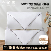 太湖雪蚕丝被芯100%双宫茧桑蚕长丝冬被二合一子母被子加厚秋冬2+4斤 全棉A类抗菌(桑蚕长丝填充2+4斤) 220*240cm
