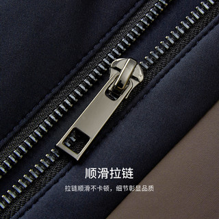杉杉羽绒服男90鸭绒冬季高蓬保暖撞色加厚防风抗皱耐磨连帽中长款外套 藏青 170/88A(M)